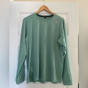 Soar Tech Long Sleeve Running Shirt, Green, Men’s XL